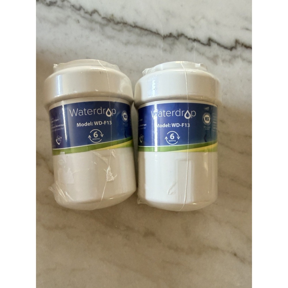 Lot of 2 Waterdrop WD-F13 Refrigerator Water Filter Cartridges For GE MWF Filter